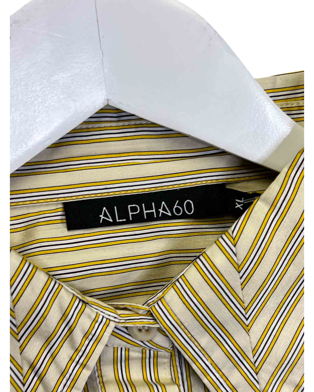 Size XL | Alpha60 Striped Button Up Shirt With Tags