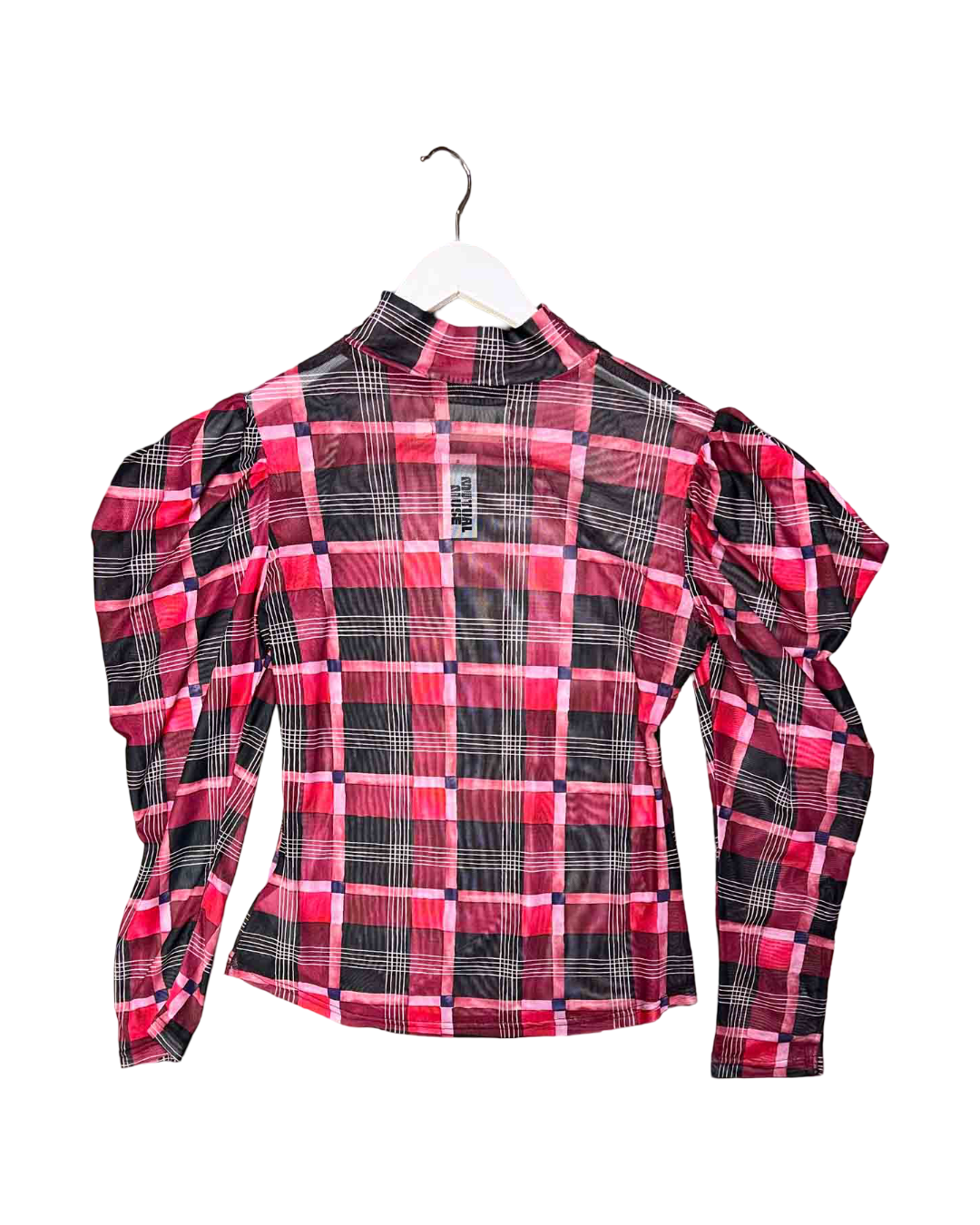 Size M | Kuwaii Reck Check Mesh Top