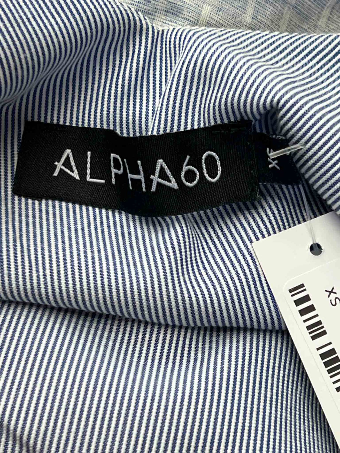 Size XS | Alpha60 Light Blue Cotton Blend Cropped Tie Top