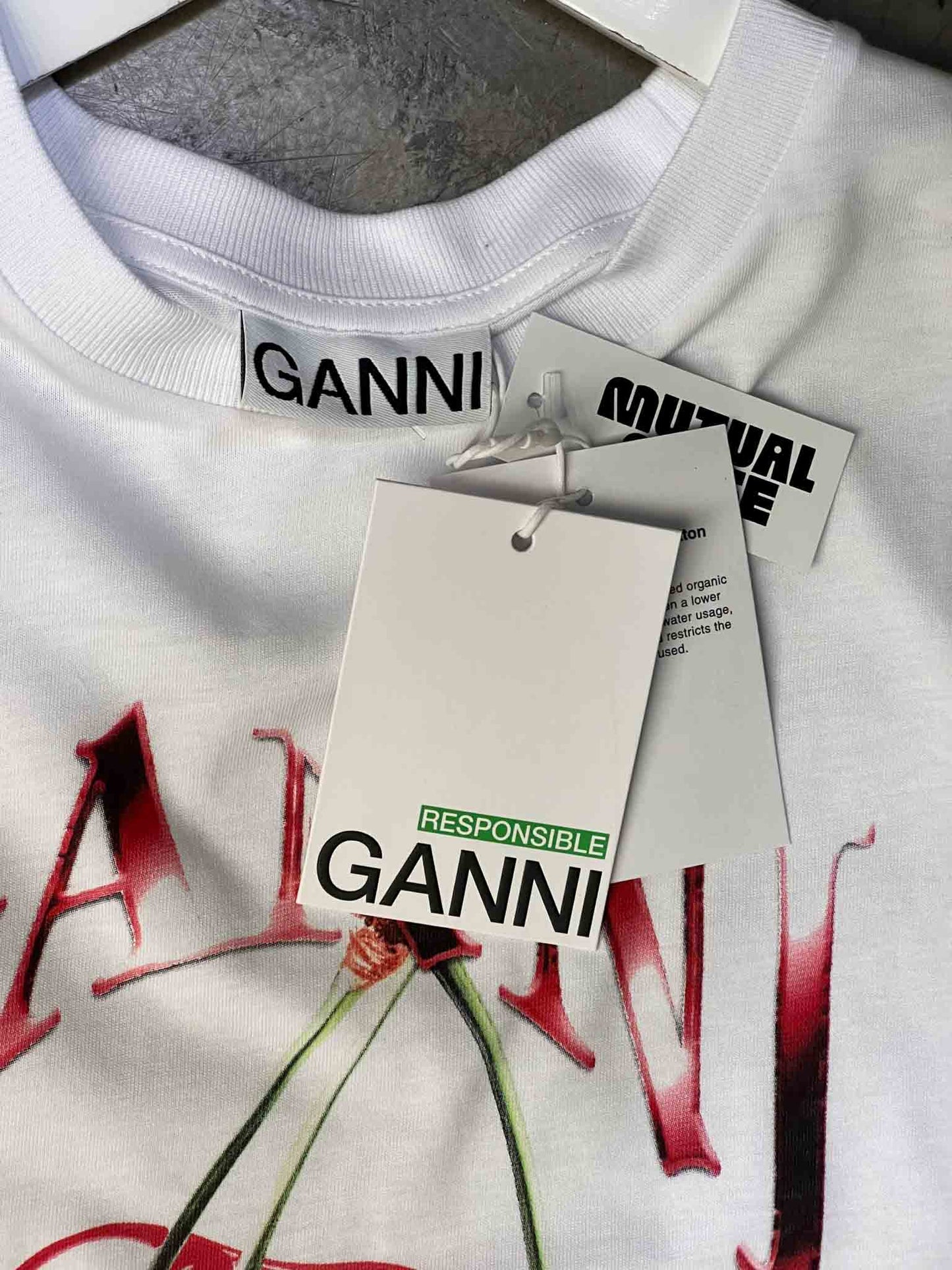 Size S | Ganni Basic Jersey Cherry Relaxed T-Shirt
