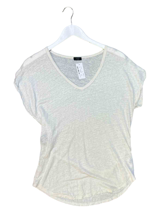 Size M | Joseph White Linen Jersey Buckle Top