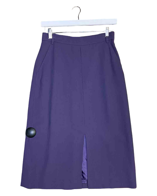 Size 12 (M) | Max Mara Purple Wool Pencil Skirt
