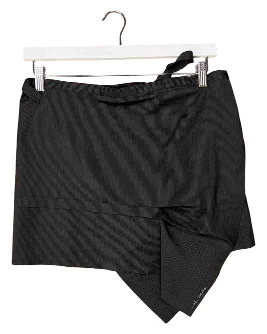 Size 38 (M) | Cop Copine Pinstripe Mini Wrap Skirt