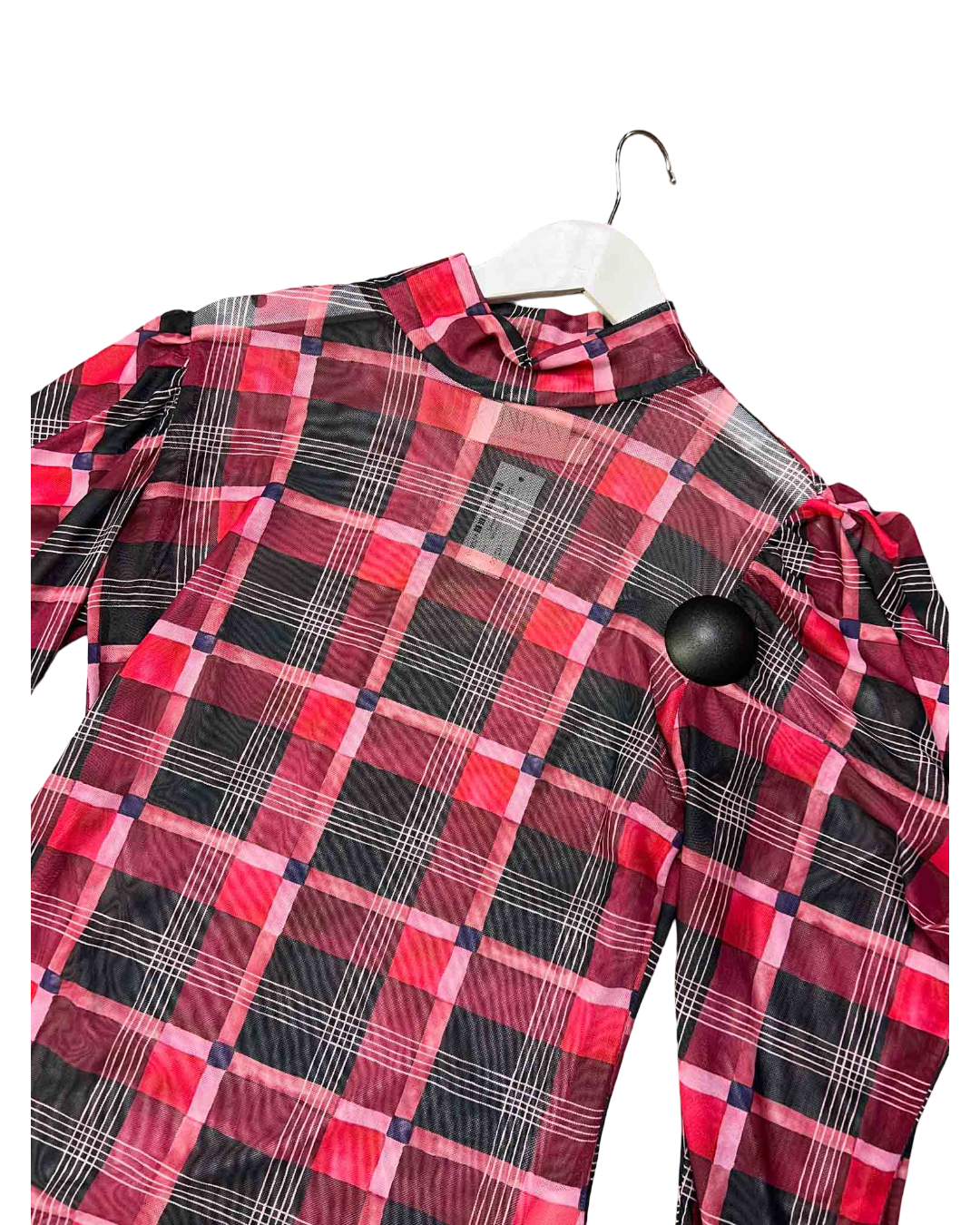 Size M | Kuwaii Reck Check Mesh Top