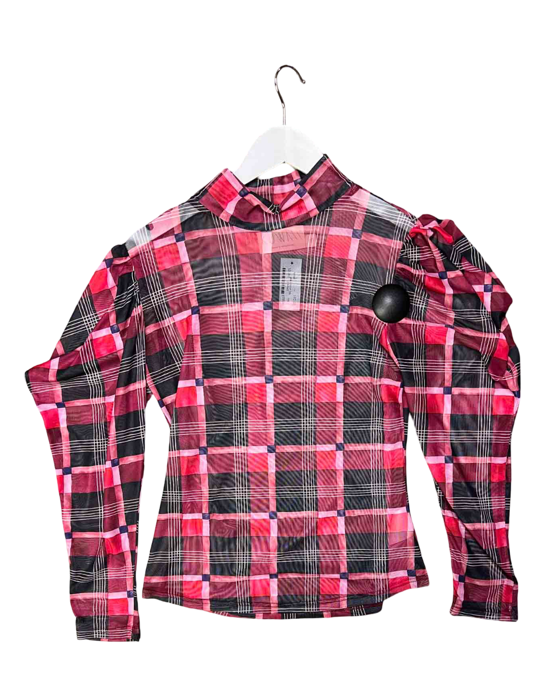Size M | Kuwaii Reck Check Mesh Top