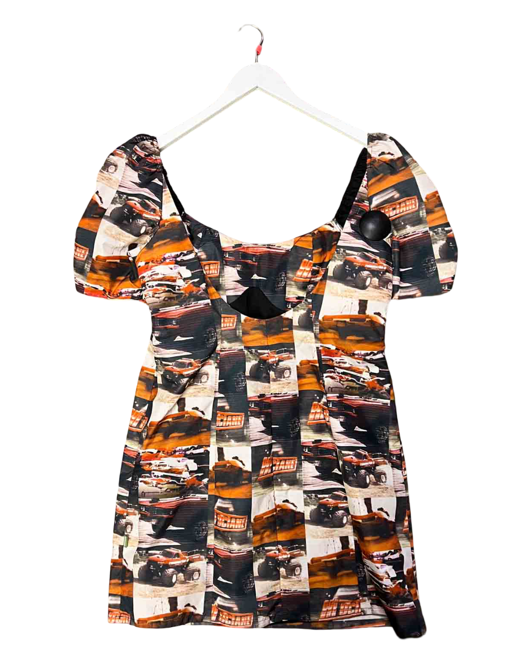 Size XL | Heaven by Marc Jacobs Black and Orange Hi Octane Party Dress