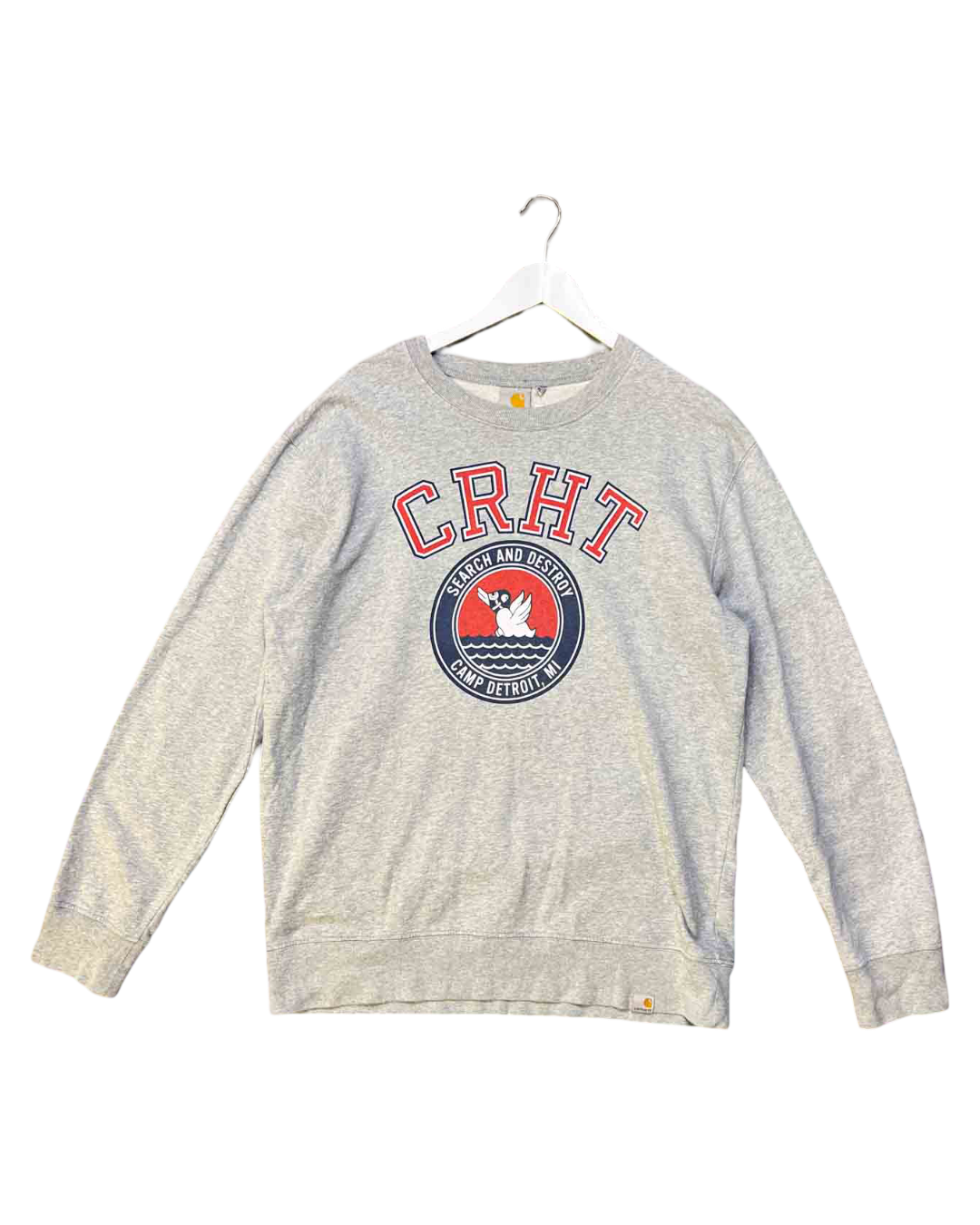 Size XL | Carhartt Grey Search and Destroy Crewneck Jumper