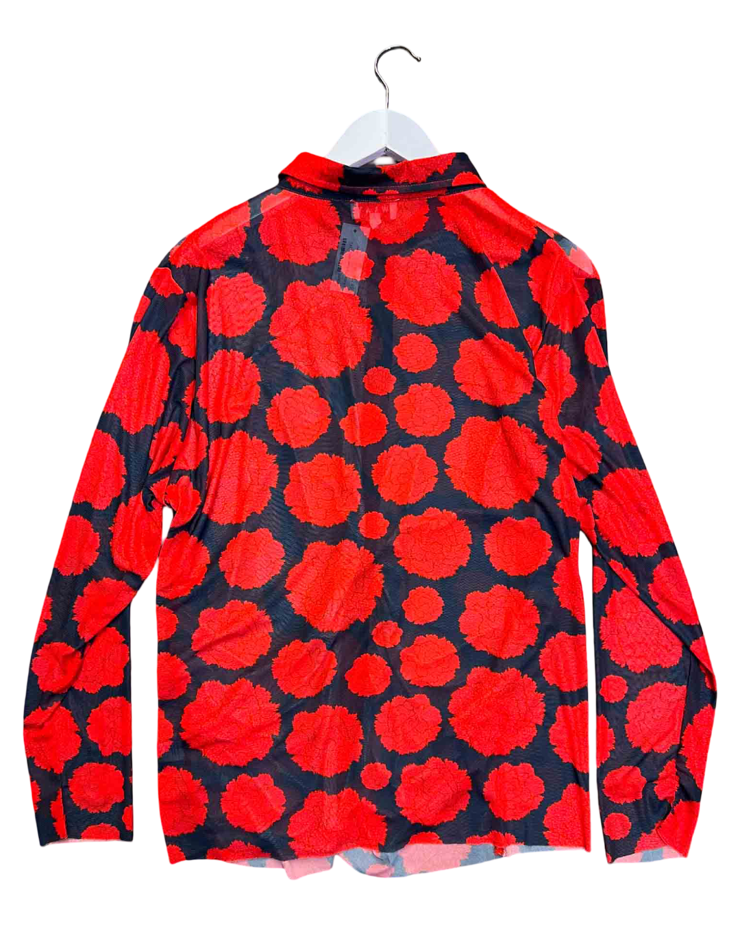 Size 3XL | WRAY Mesh Button Up Gathered Top