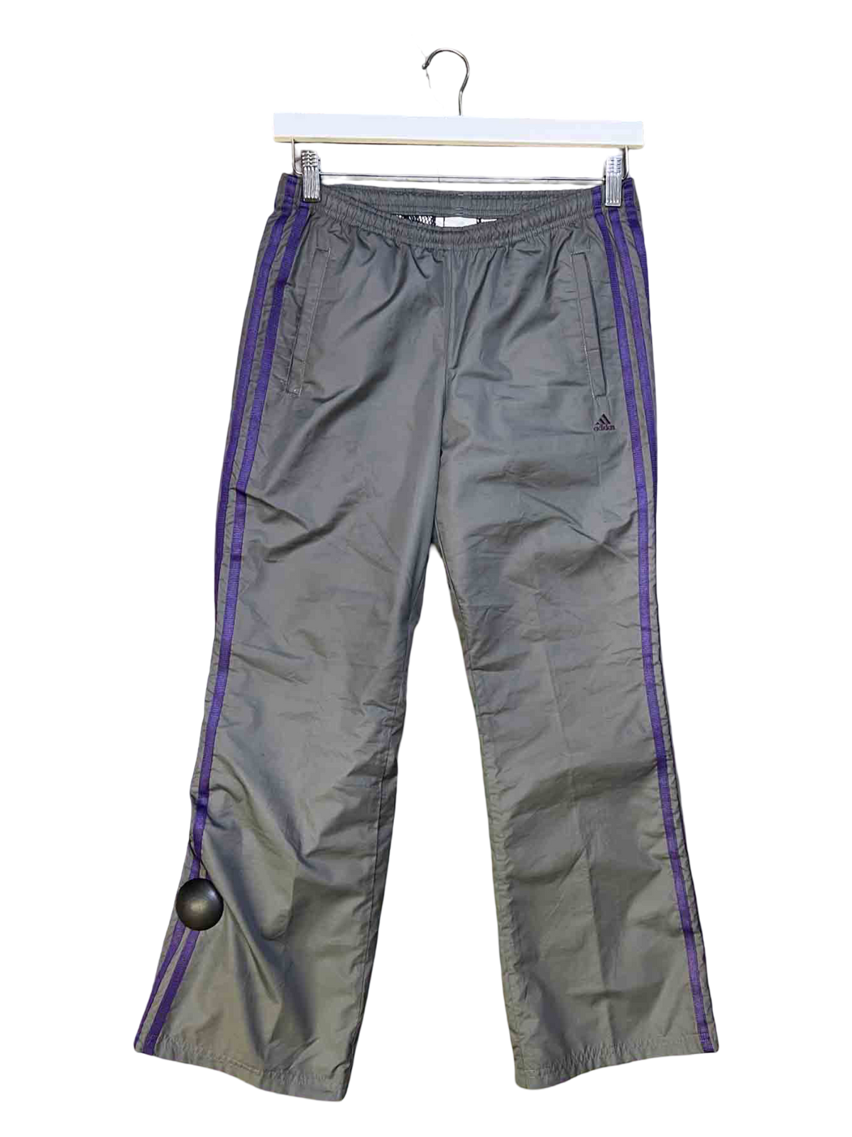Size 8 (S) | Adidas Grey/Purple Cropped Pants