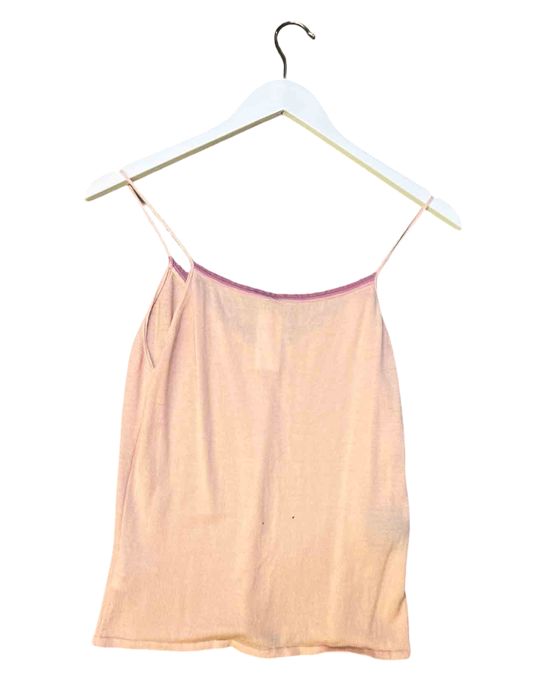 Size S/M | Le Chemins Blanes Pink Wool Lace Trim Cami