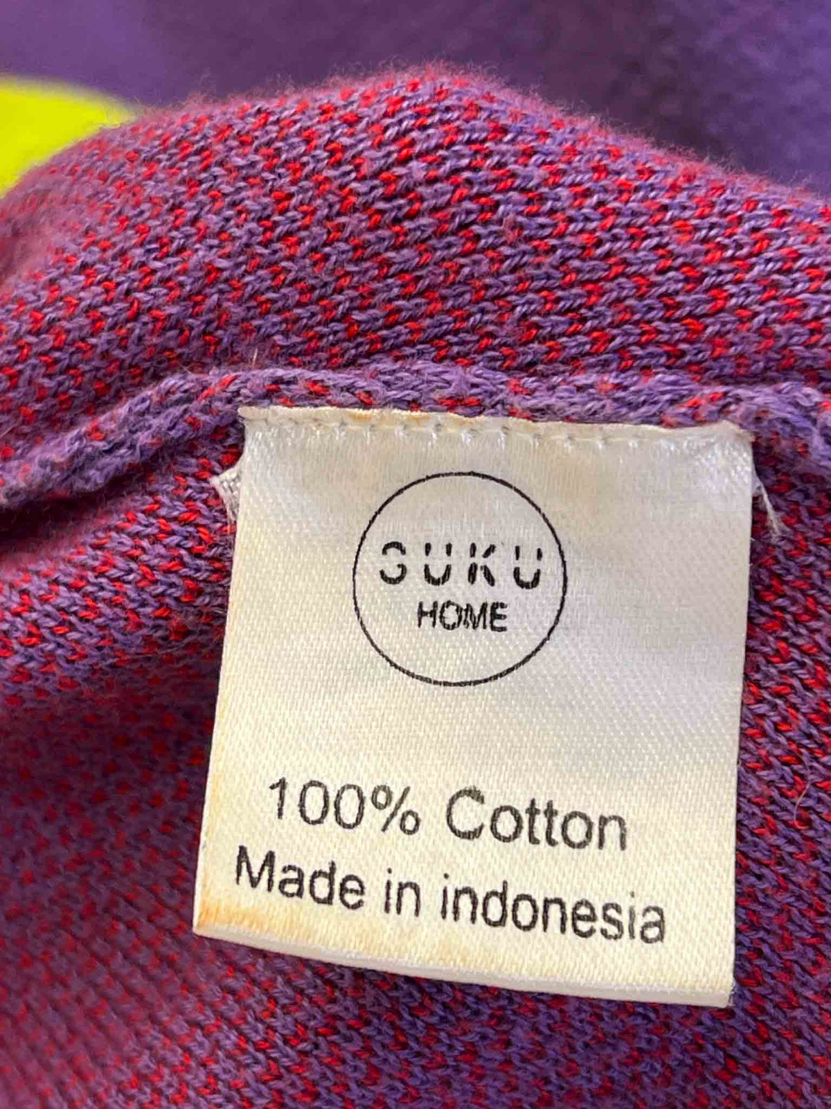 Size 1 (S) | SUKU Purple Cotton Knit Tie-Up Cardigan