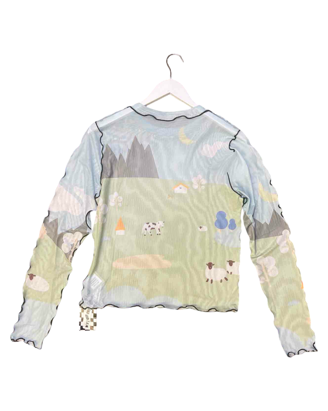 Size XL | Kina and Tam Farm Animal Mesh Top With Tags