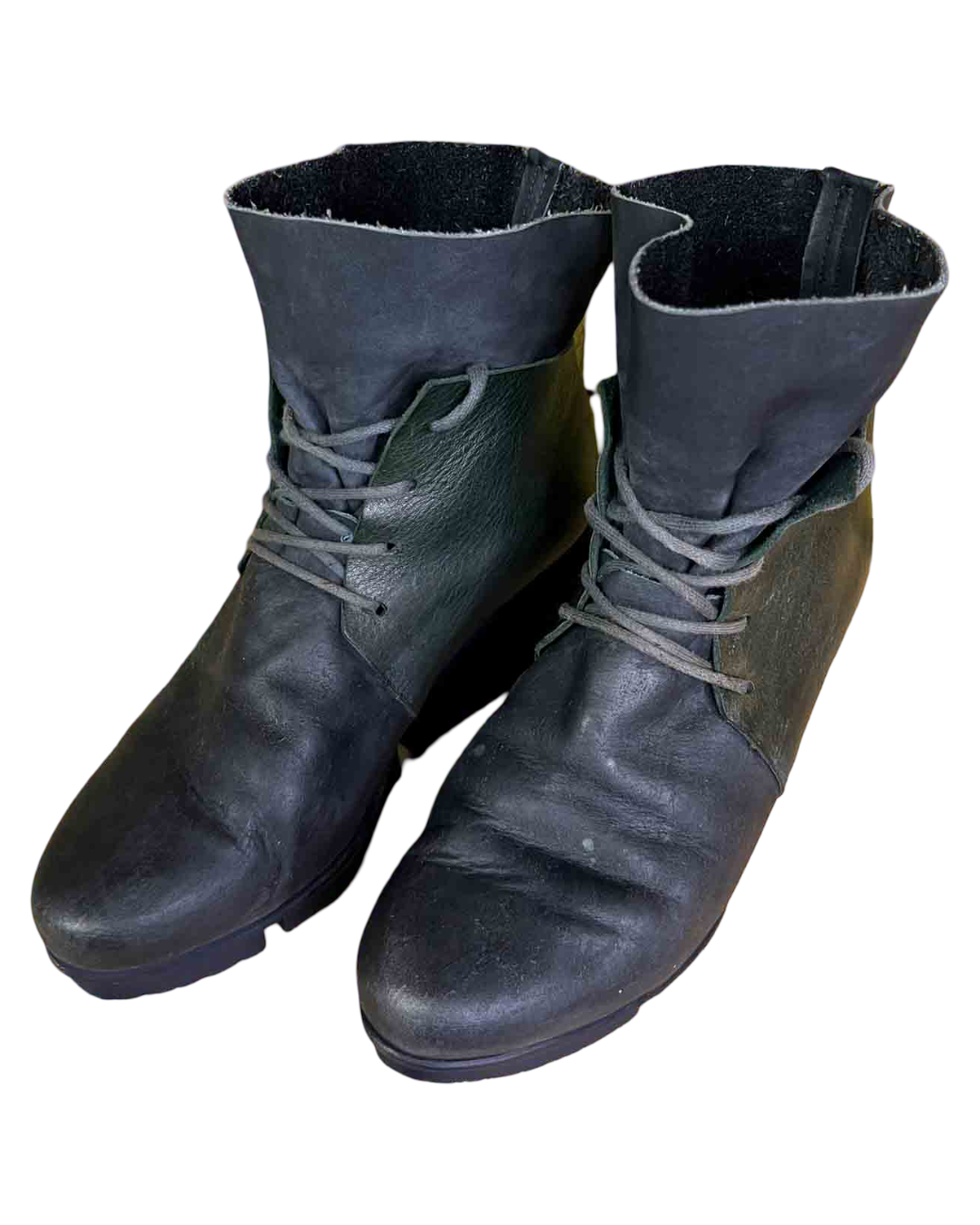Size 39 | Trippen Two-Tone Corner Wedge Ankle Boots