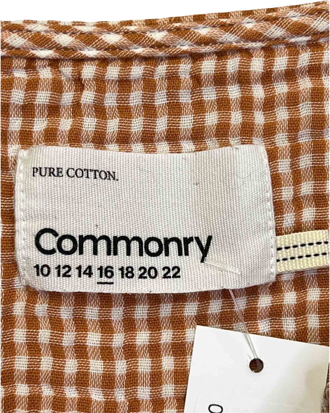 Size 16 (XXL) | Commonry Gingham Tie Front Top