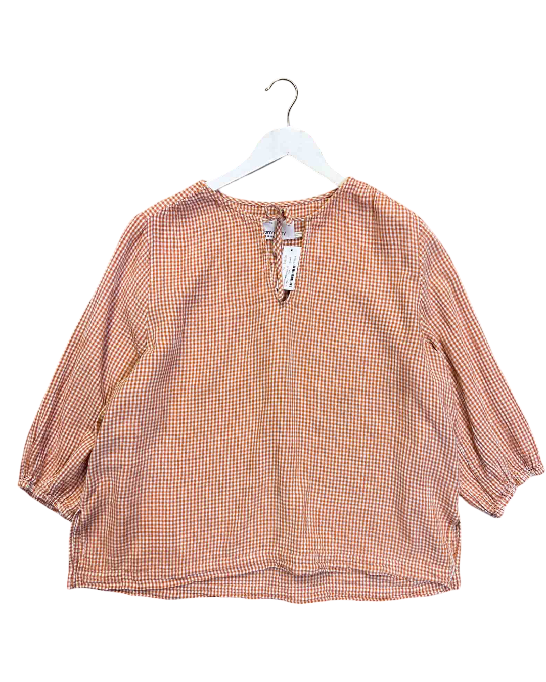 Size 16 (XXL) | Commonry Gingham Tie Front Top