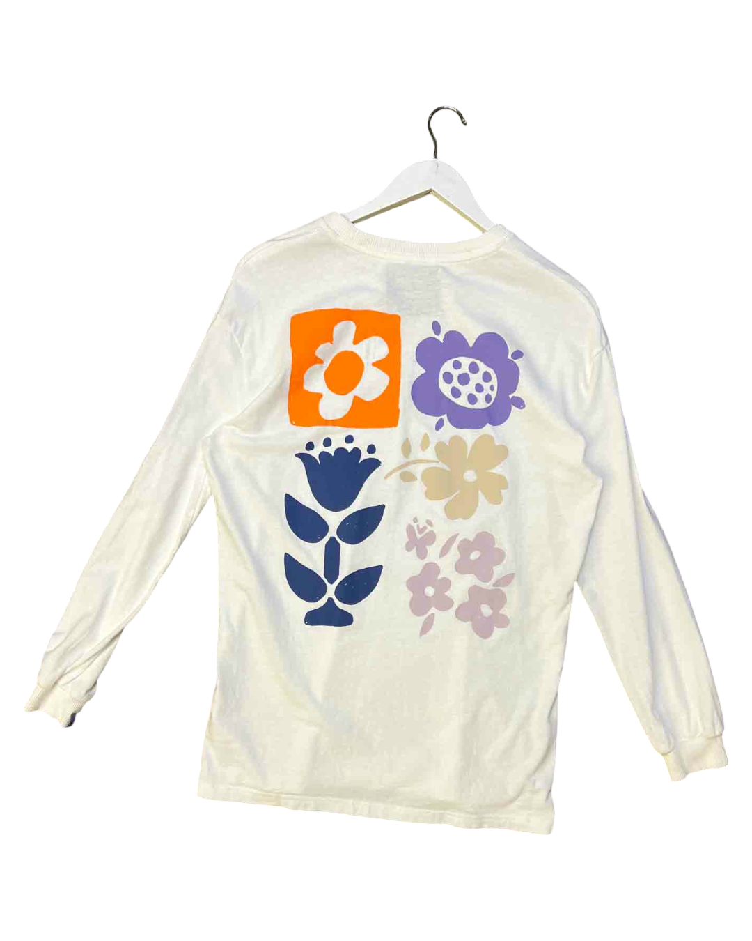 Size XS | Damson Madder White Cotton Long-Sleeve T-Shirt