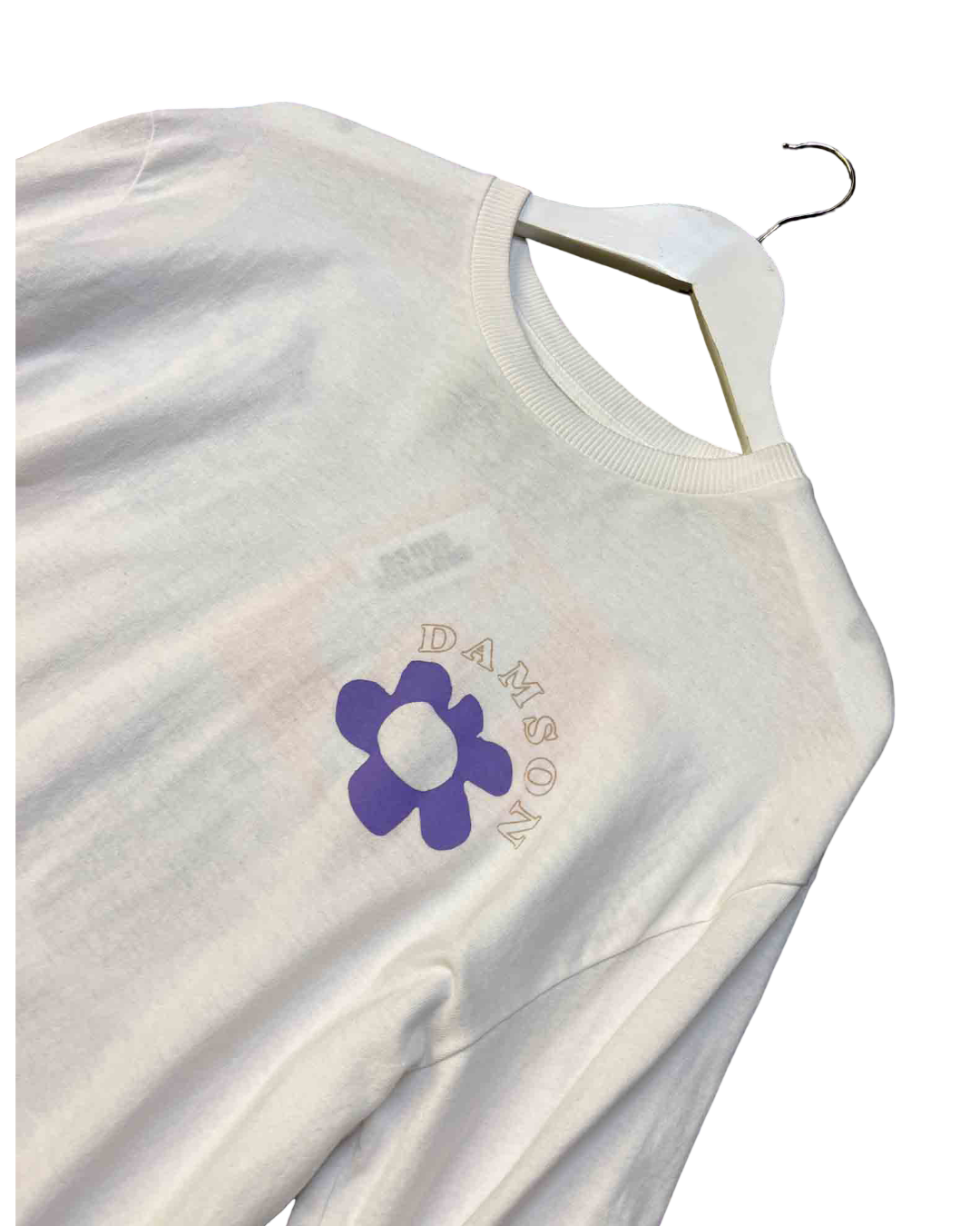 Size XS | Damson Madder White Cotton Long-Sleeve T-Shirt