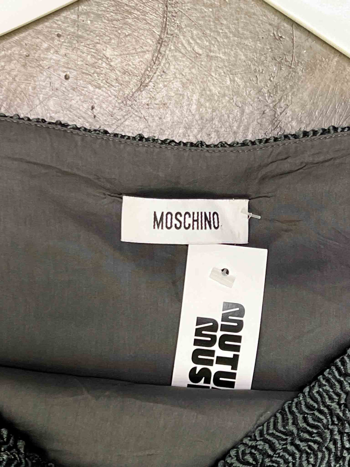 Size 48 (M) | Moschino Boatneck Ripple Mini Dress