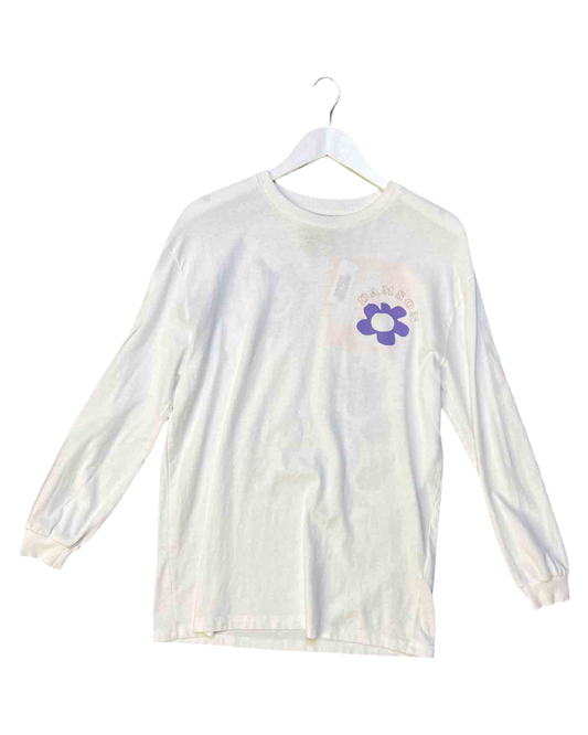 Size XS | Damson Madder White Cotton Long-Sleeve T-Shirt