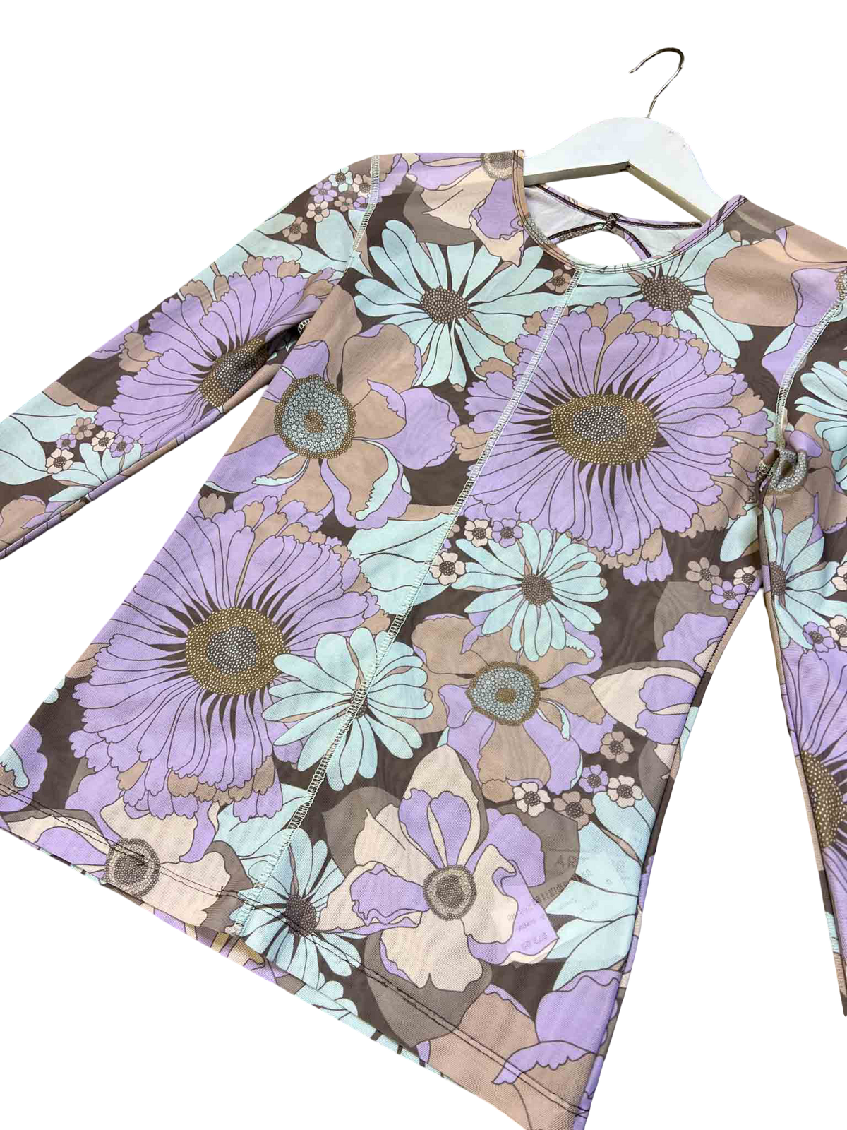 Size 8 | Arthur Floral Mesh Long-Sleeve Top