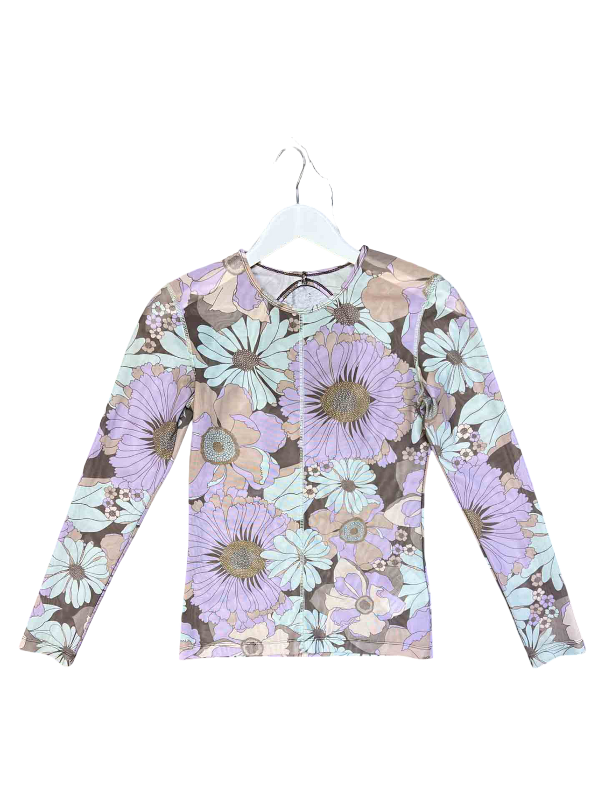 Size 8 | Arthur Floral Mesh Long-Sleeve Top