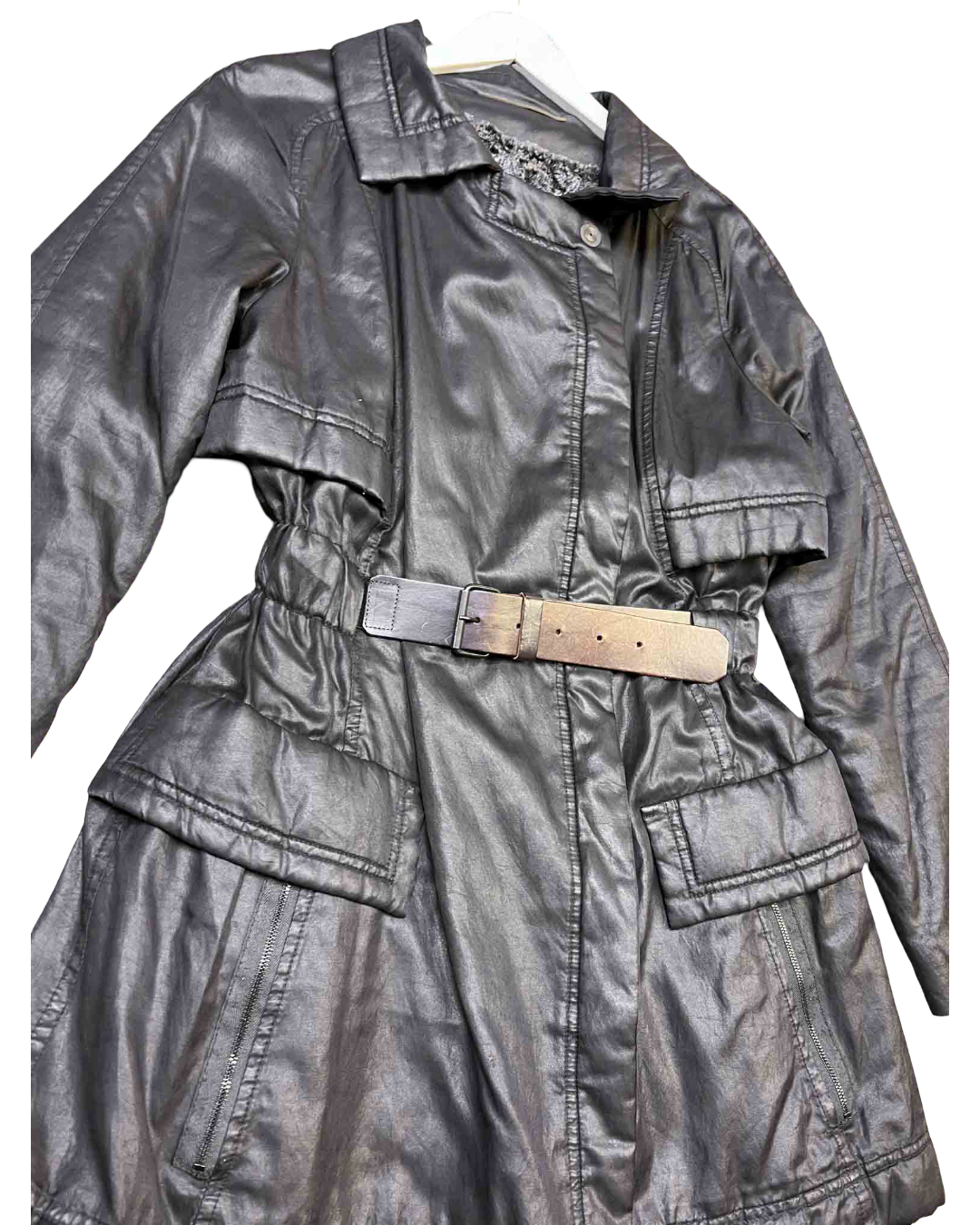 Size 40 (M) | Annette Görtz Chocolate Belted Puffer Coat
