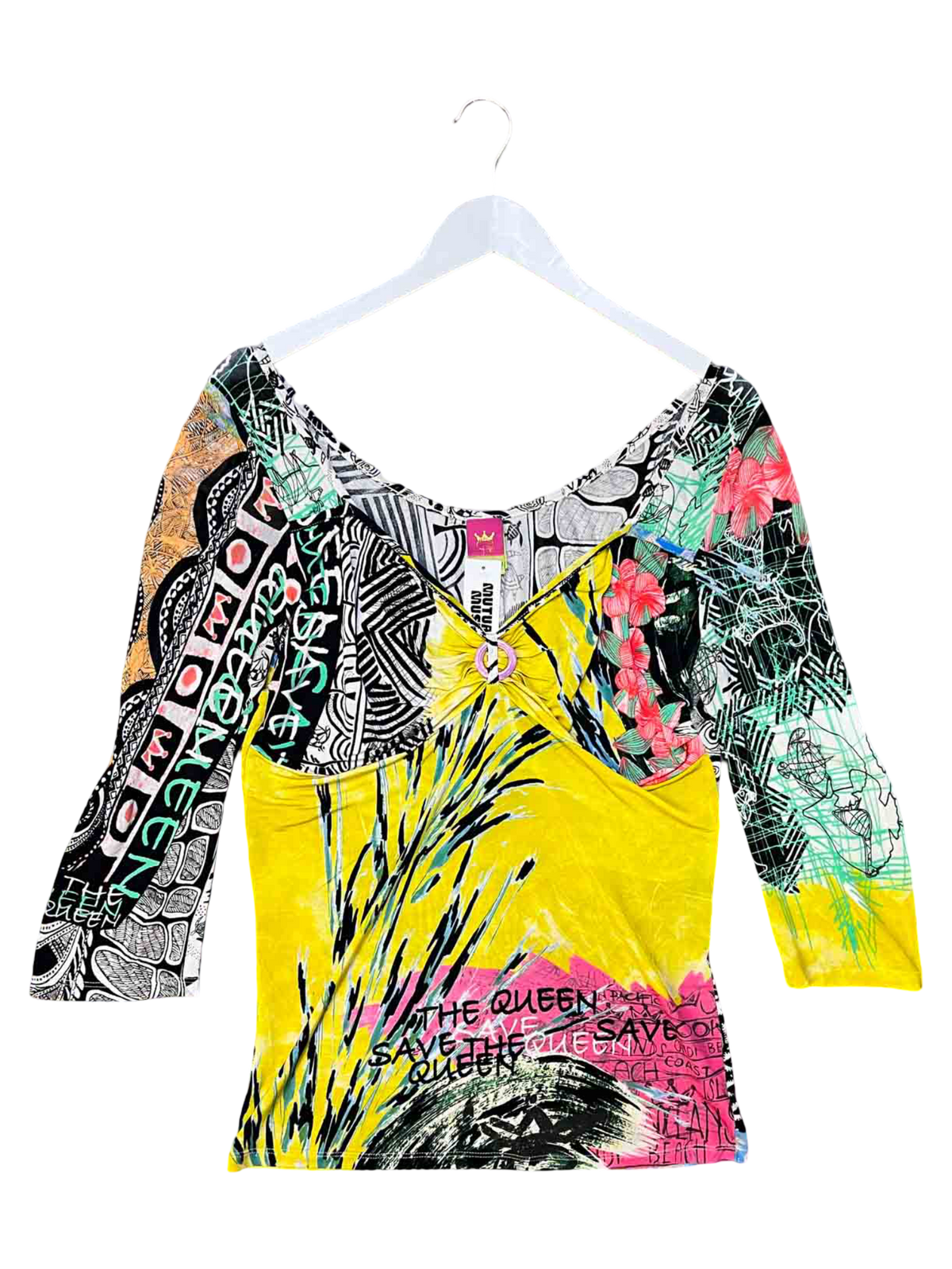 Size XL | Save the Queen Graphic Quarter Sleeve Top