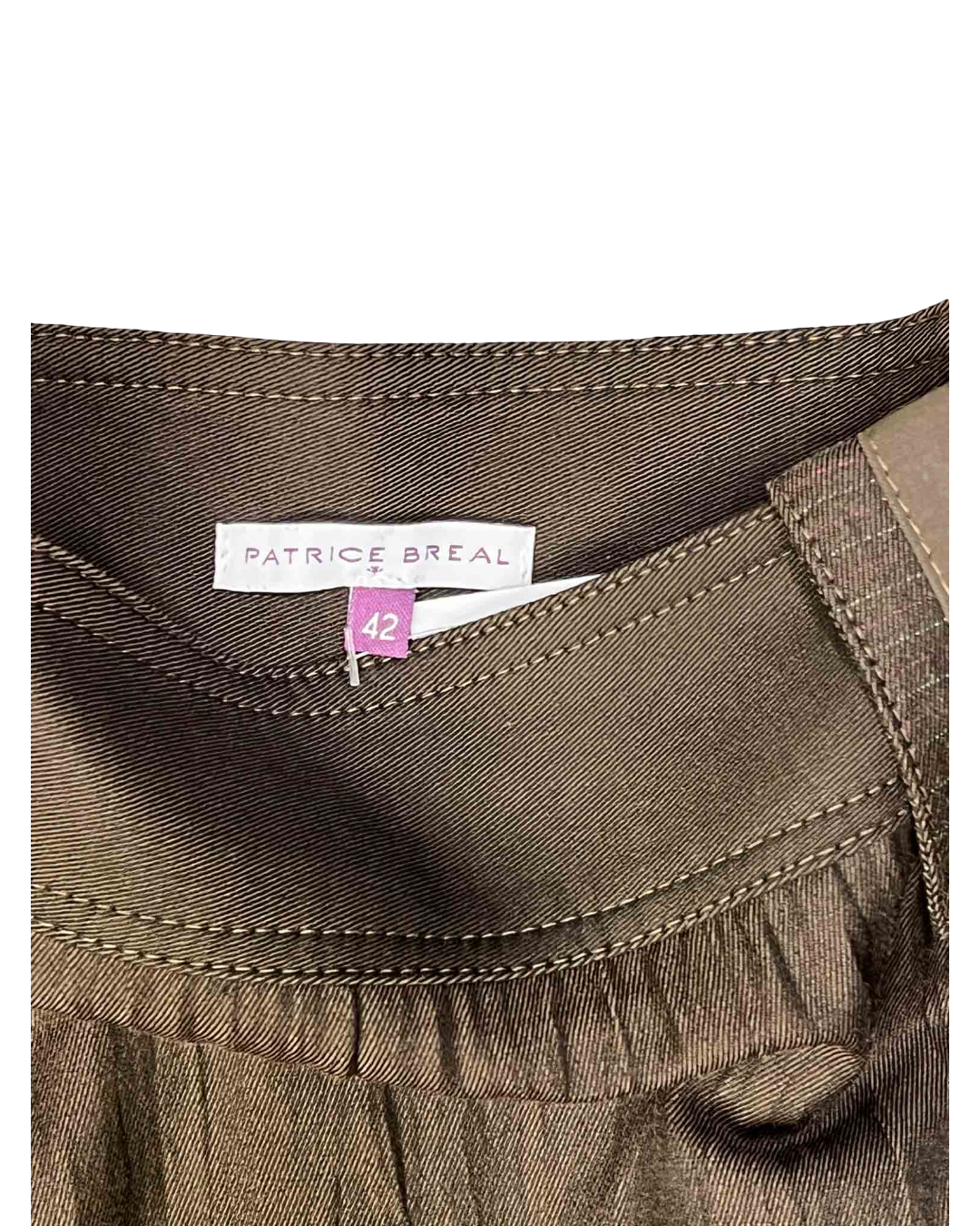 Size M | Patrice Breal Brown Flared Ruffle Skirt