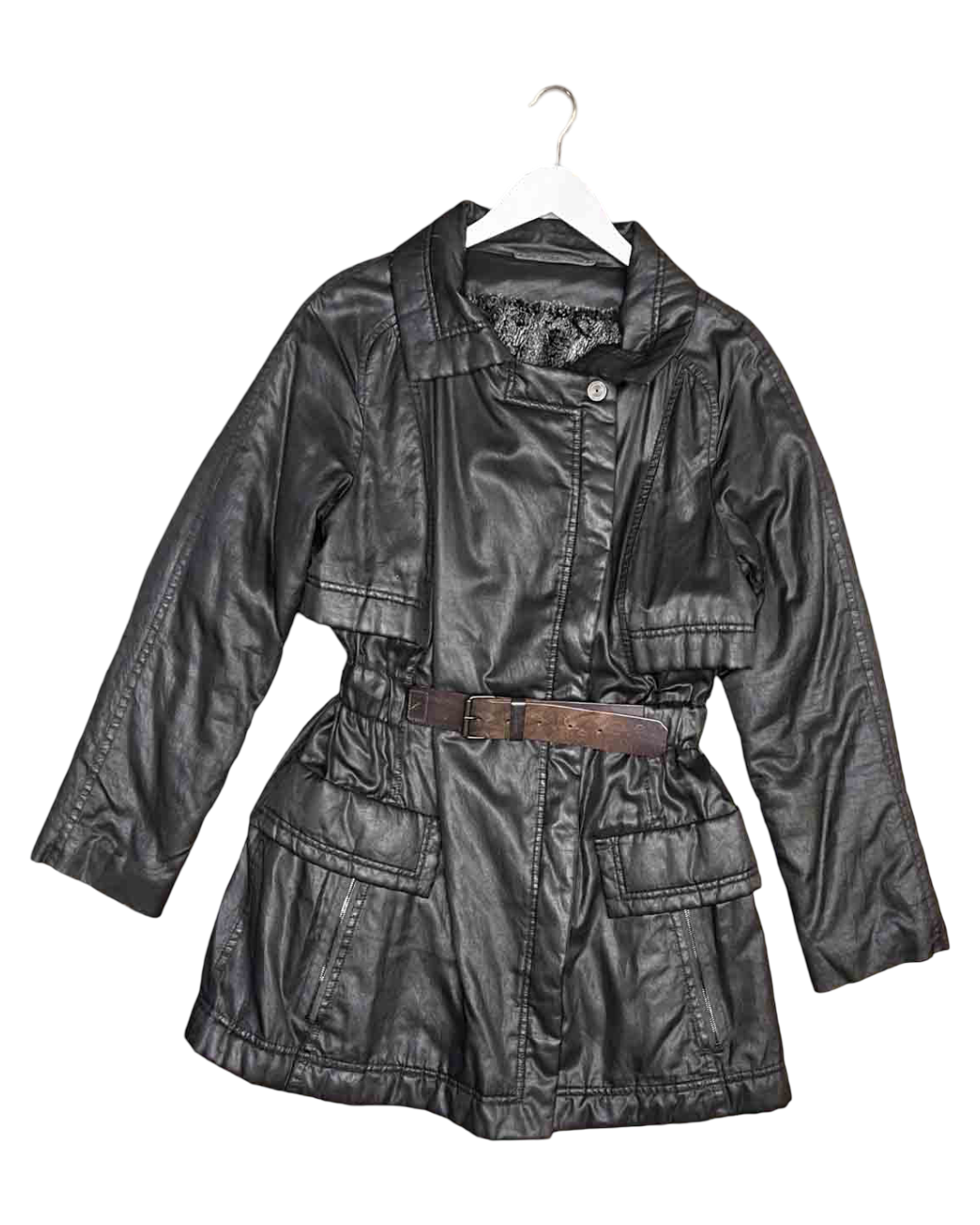 Size 40 (M) | Annette Görtz Chocolate Belted Puffer Coat