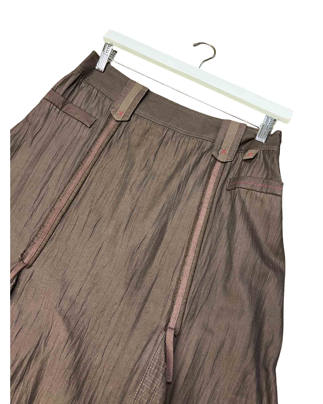 Size M | Patrice Breal Brown Flared Ruffle Skirt