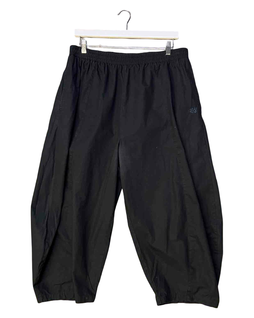 Size L | Lucy & Yak Black Organic Cotton Barrel Pants