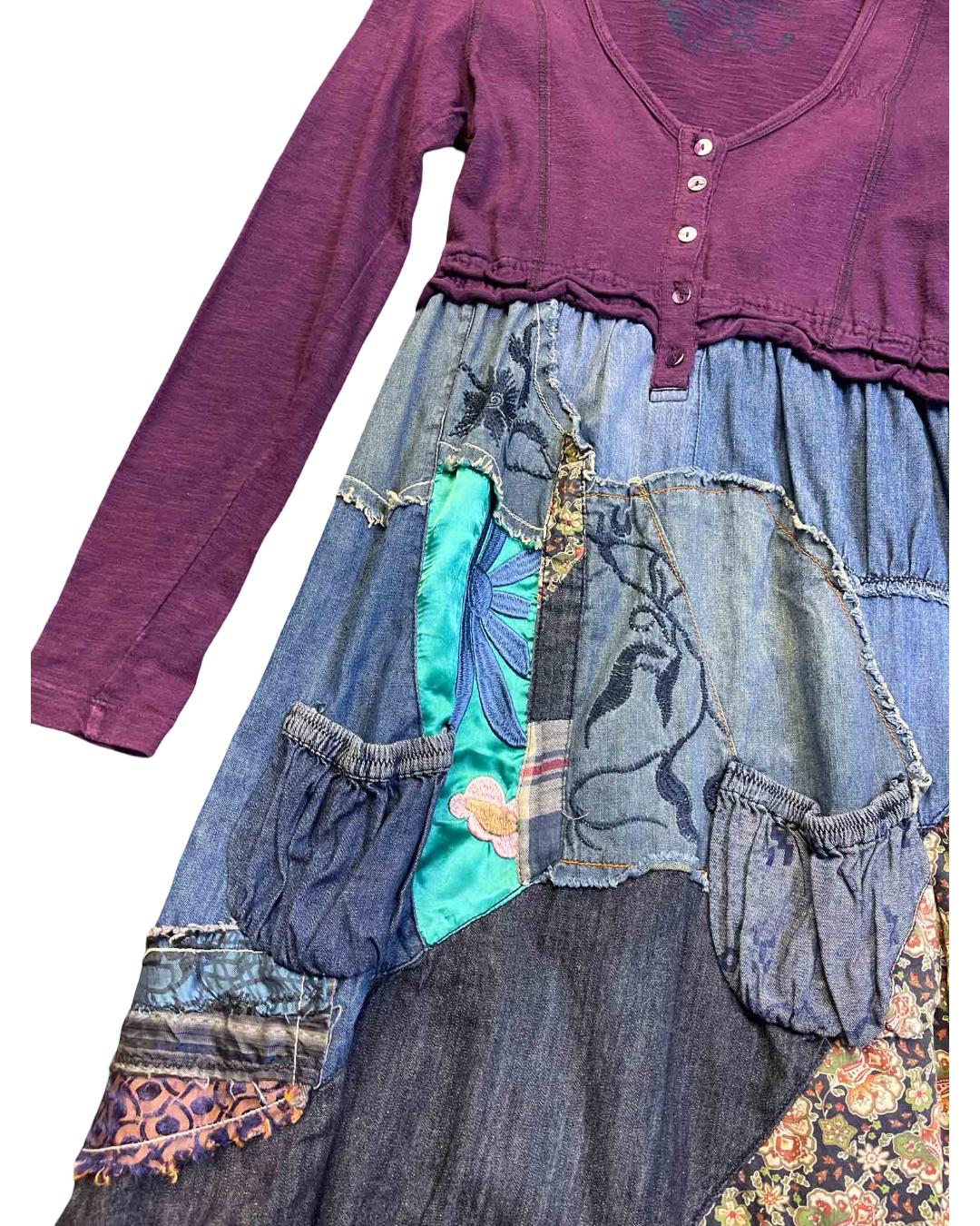 Size 38 (S) | Desigual Patchwork Denim Dress