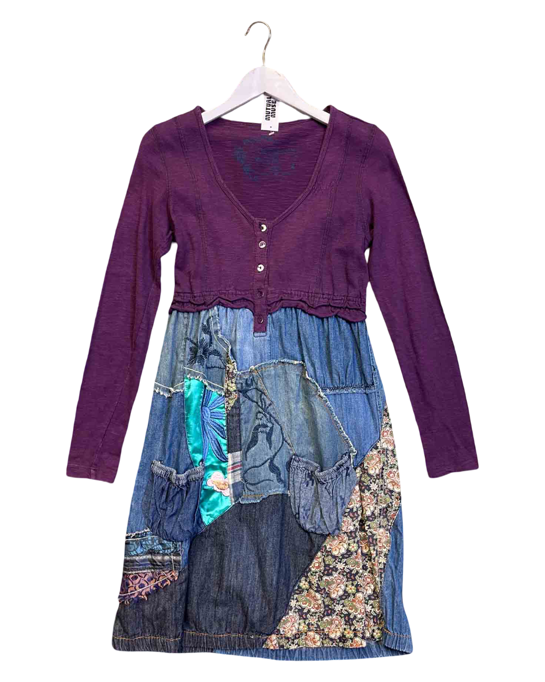 Size 38 (S) | Desigual Patchwork Denim Dress