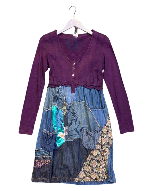 Size 38 (S) | Desigual Patchwork Denim Dress