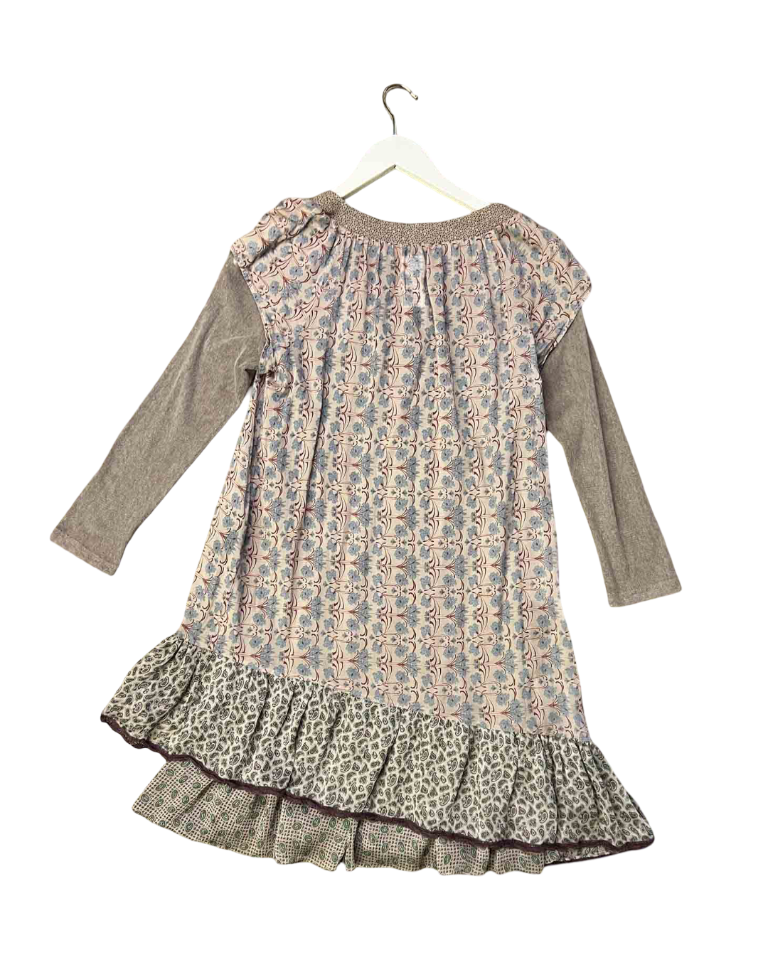 Size L | Cop Copine Grey Floral Layered Baby Doll Dress