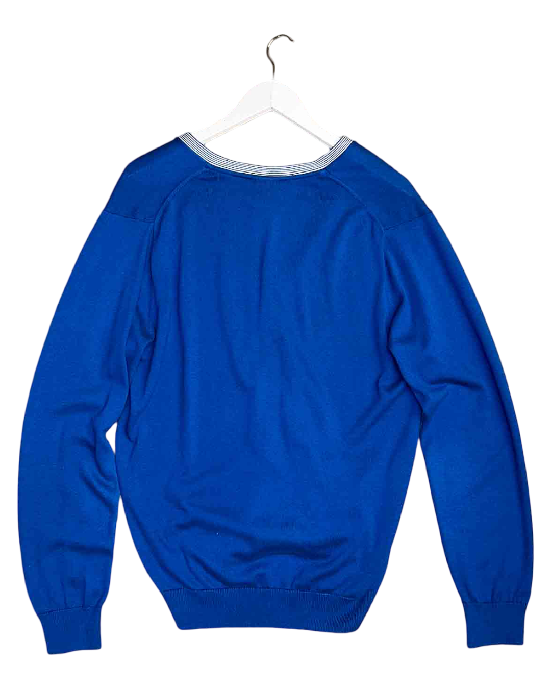 Size 4 (XXL) | Lacoste Blue Cotton Knit Cardigan