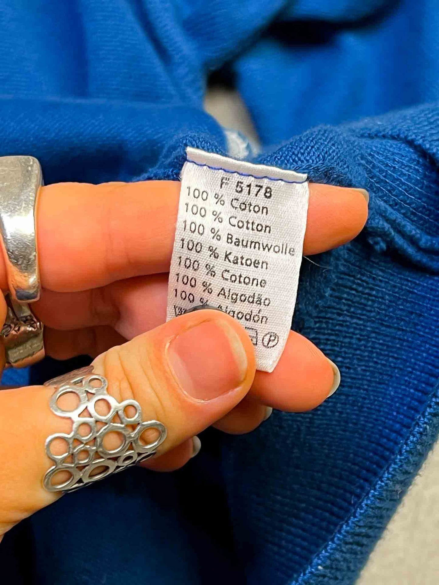 Size 4 (XXL) | Lacoste Blue Cotton Knit Cardigan