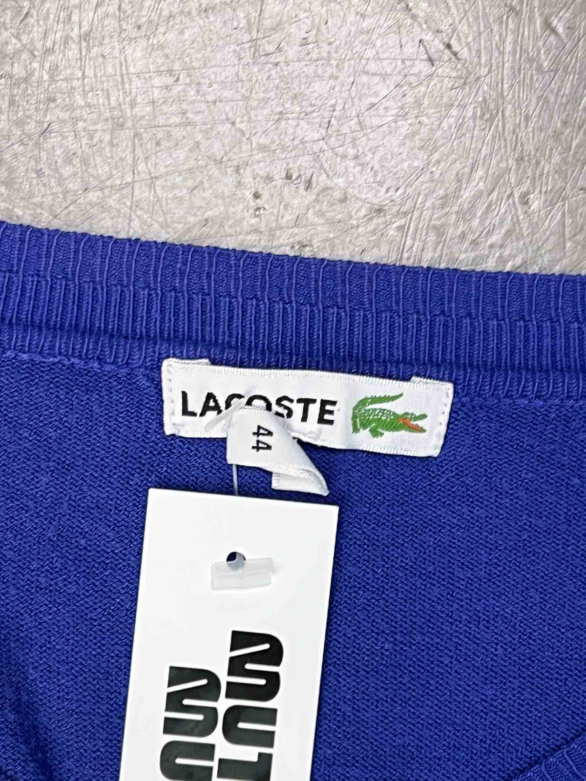 Size 44 (L) | Lacoste Purple Knitted V-Neck Jumper