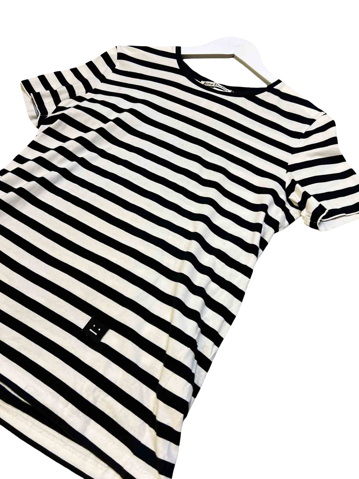 Size S | Acne Studios Black/White Cotton Striped T-shirt