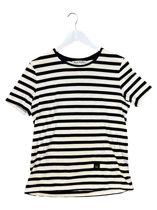 Size S | Acne Studios Black/White Cotton Striped T-shirt