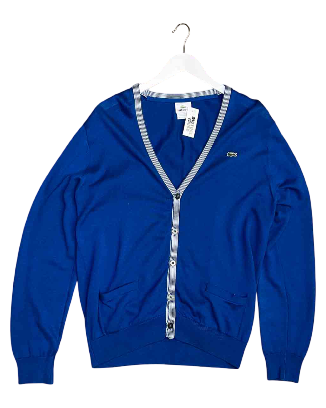 Size 4 (XXL) | Lacoste Blue Cotton Knit Cardigan