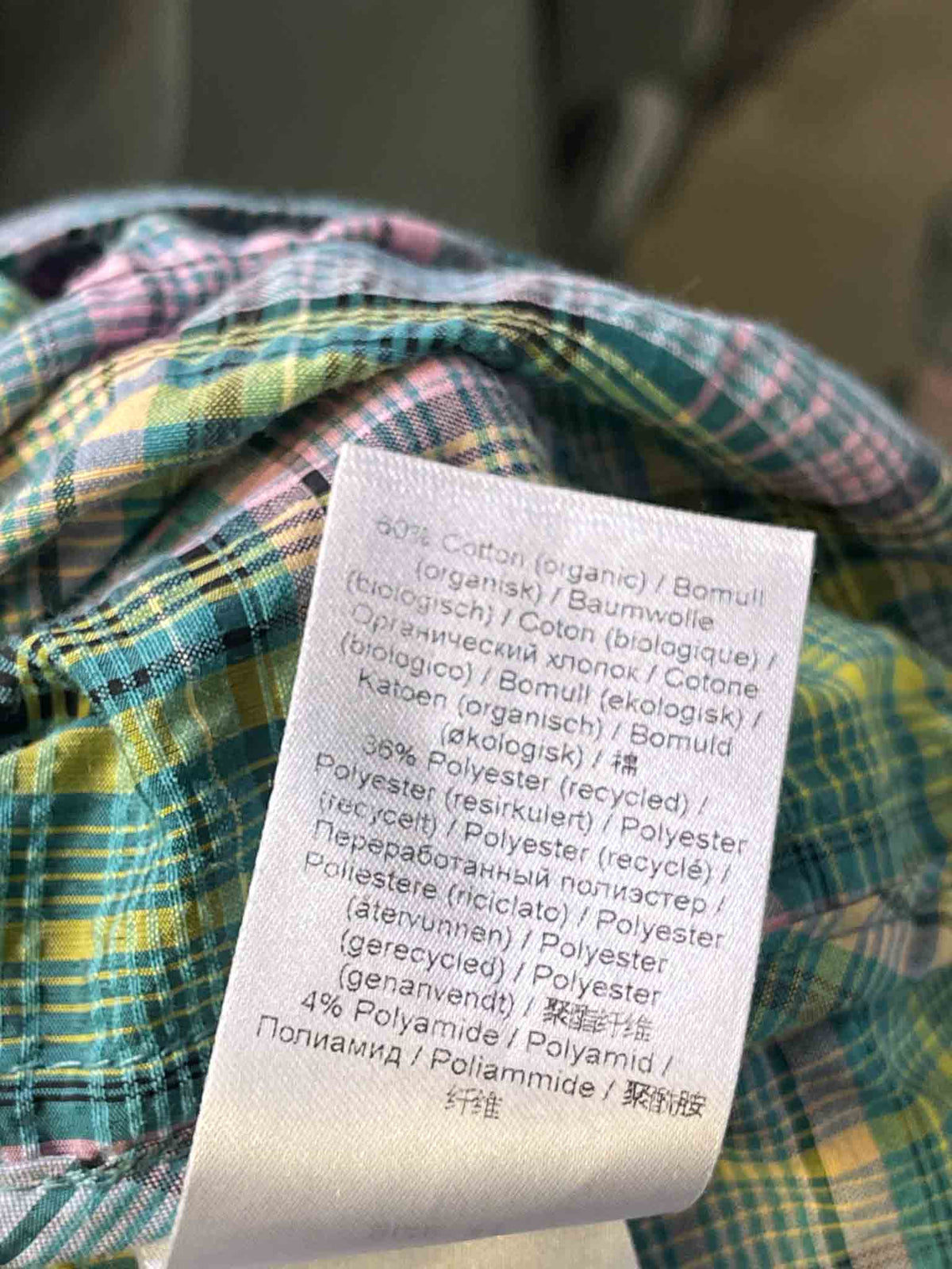 Size 34 (XS) | Ganni Ruched Plaid Dress