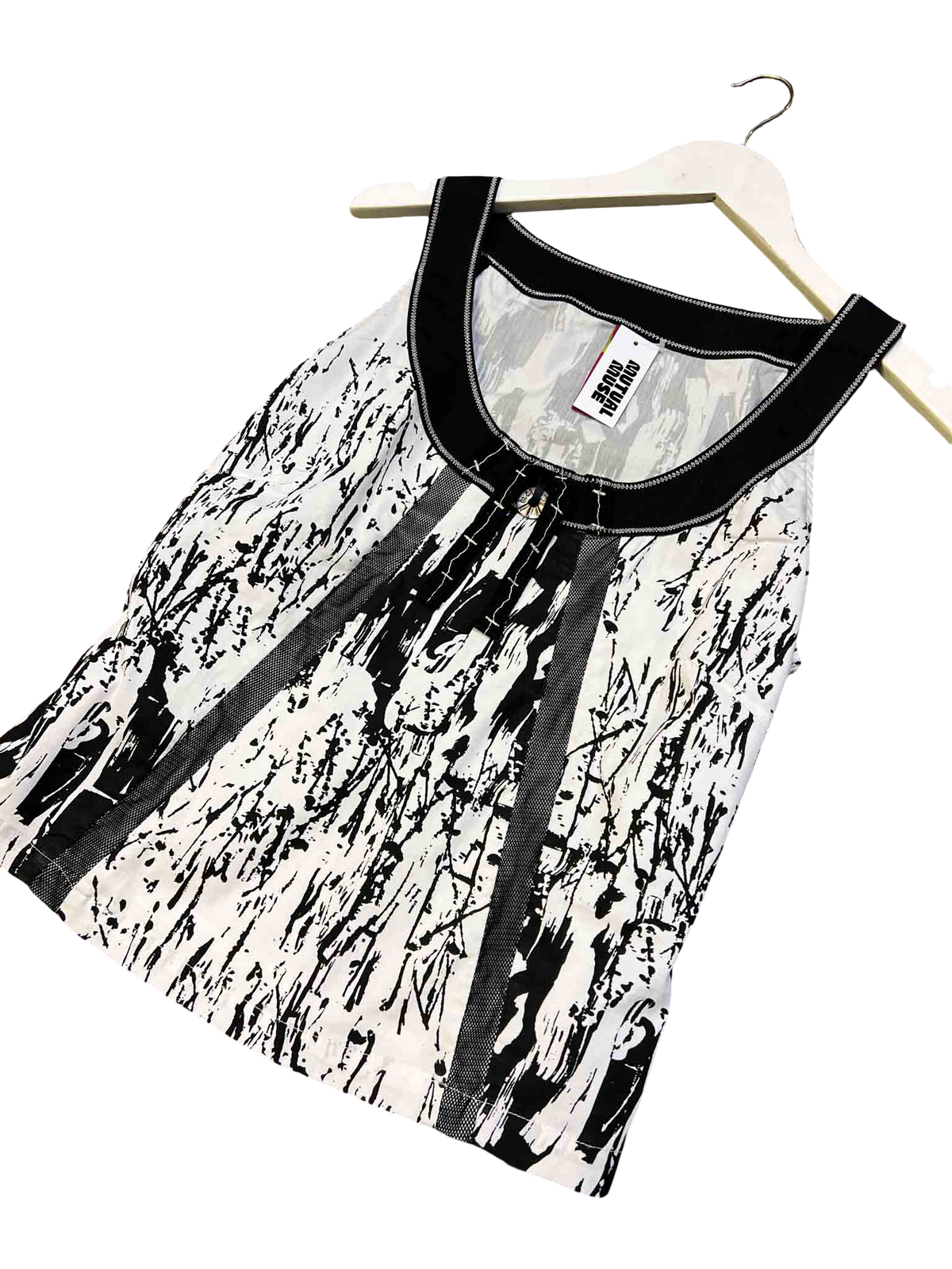 Size 42 (M) | All Beautiful by Enjoy Black/White Tank Top