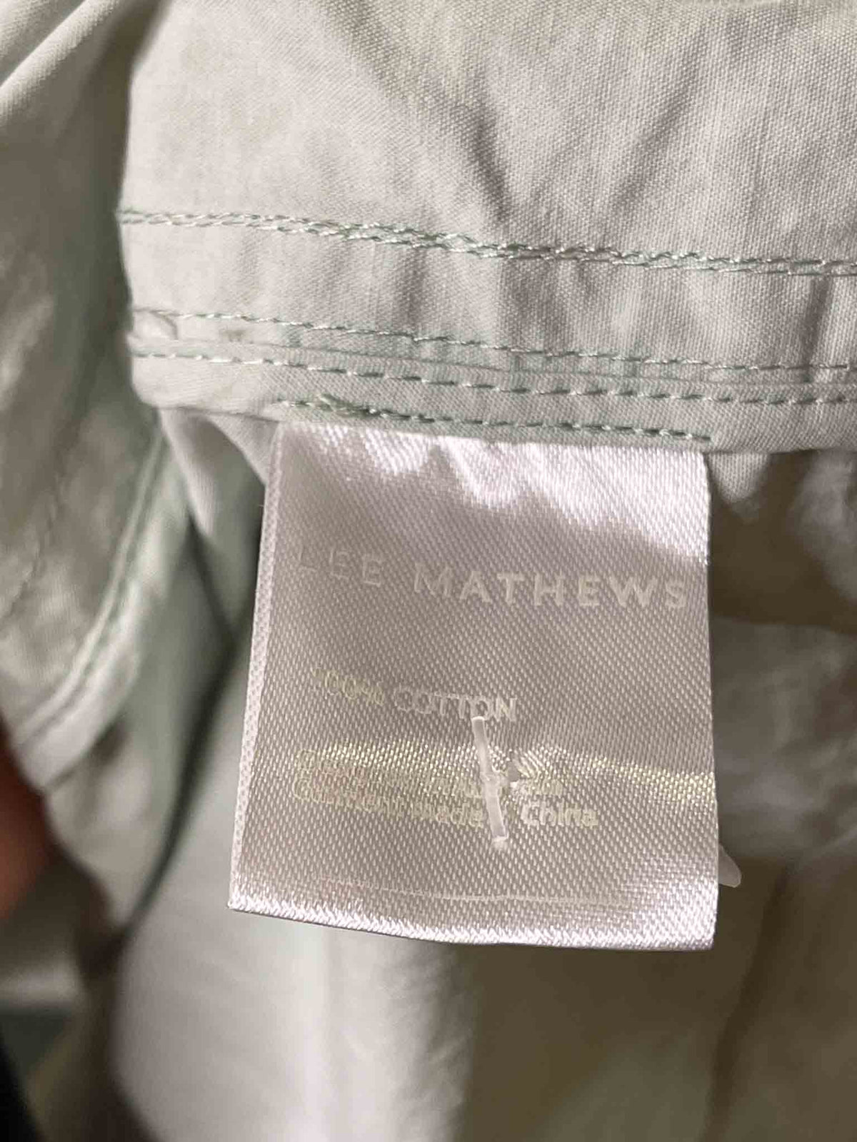 Size S | Lee Mathews Light Mint Cotton Trench Coat