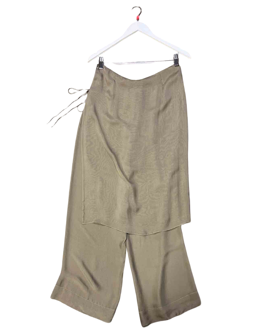 Size S | Paloma Wool Grey Silk Pants with Wrap Skirt