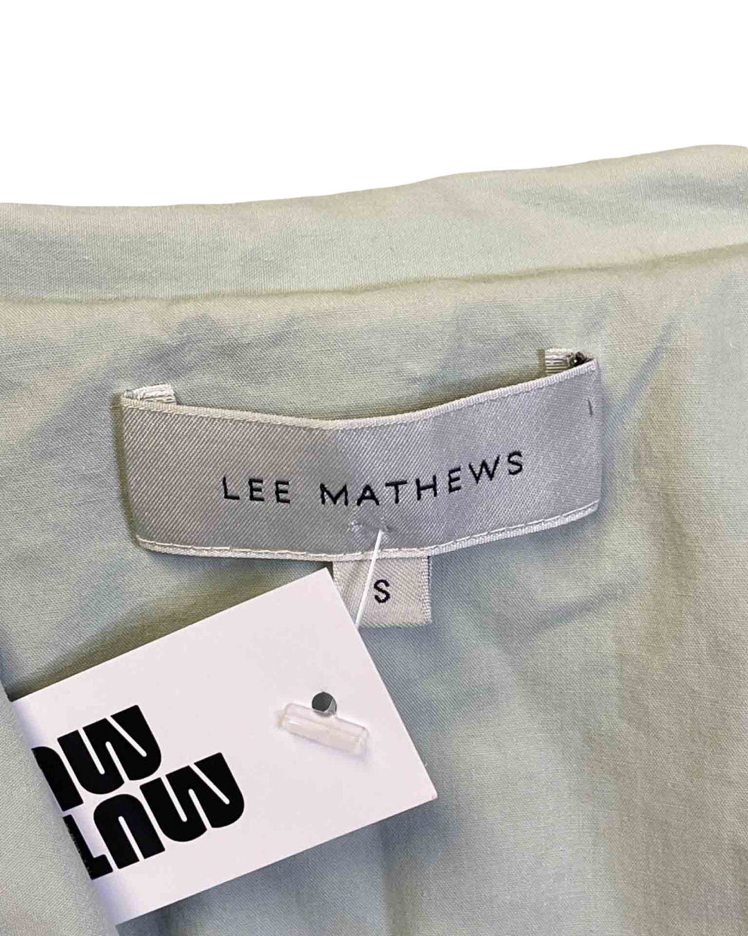 Size S | Lee Mathews Light Mint Cotton Trench Coat