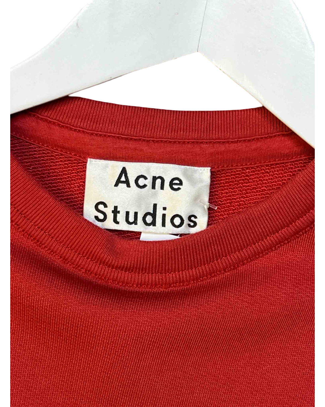 Size XS | Acne Studios Red Cotton Crewneck Jumper