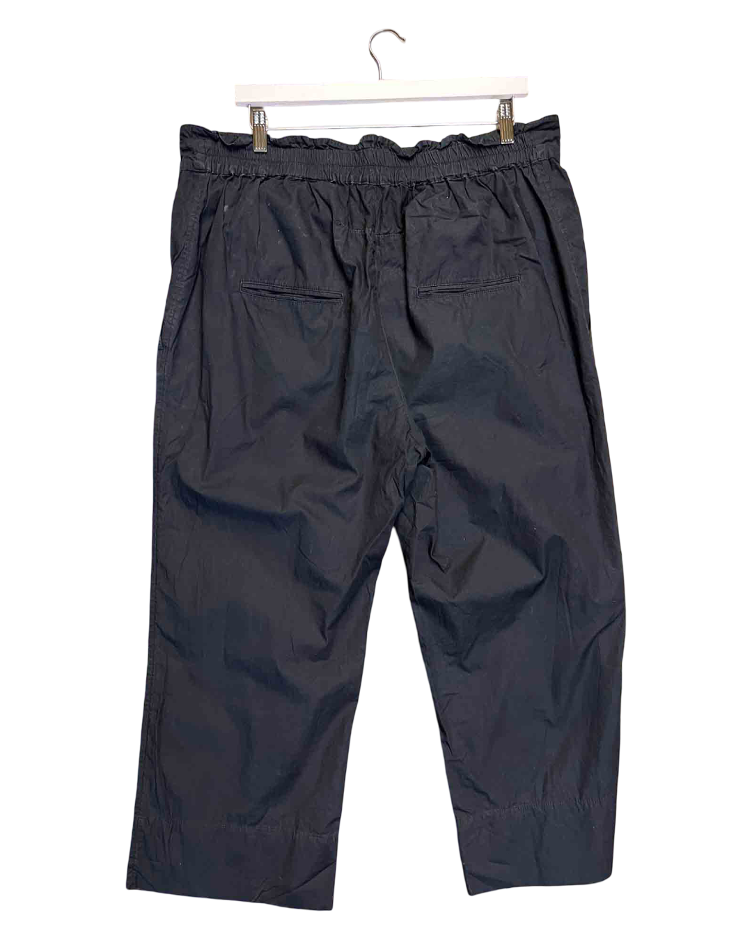 Size XL | Bassike Black Lightweight Cotton Pant