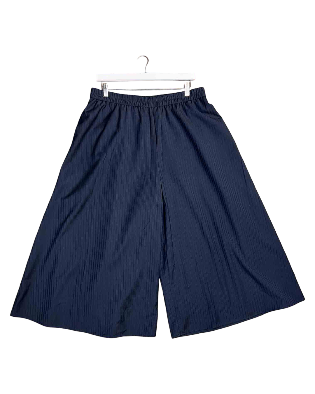 Size XL | Alpha60 Navy Wool Blend Pinstripe Culotte Pants