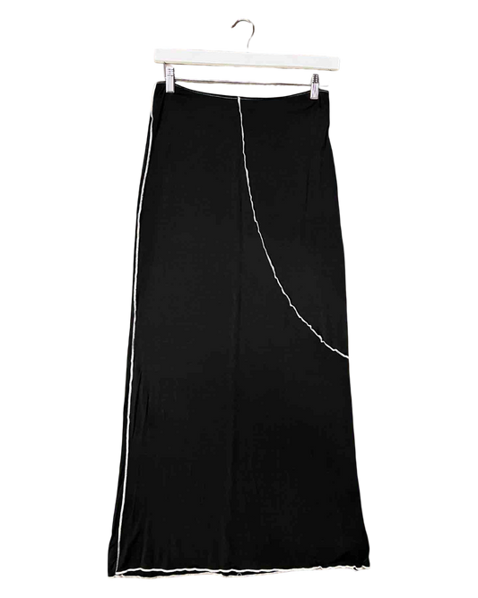 Size L | The Line by K Black Stretch Maxi Skirt